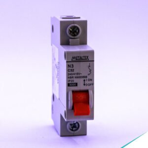 MINI DISJUNTOR 3KA 1 PÓLO CURVA C 32A - METALTEX - N3-1C32