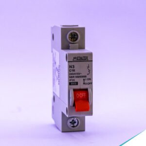 MINI DISJUNTOR 3KA 1 PÓLO CURVA C 16A - METALTEX - N3-1C16