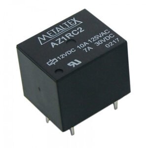 RELÉ MINIATURA POTÊNCIA 1 REV BOBINA 12 VCC 10A - METALTEX - AZ1RC2