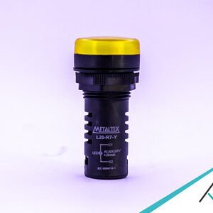 SINALEIRO LED 22MM - 24VCA/CC - AMARELO - METALTEX - L20-R7-Y